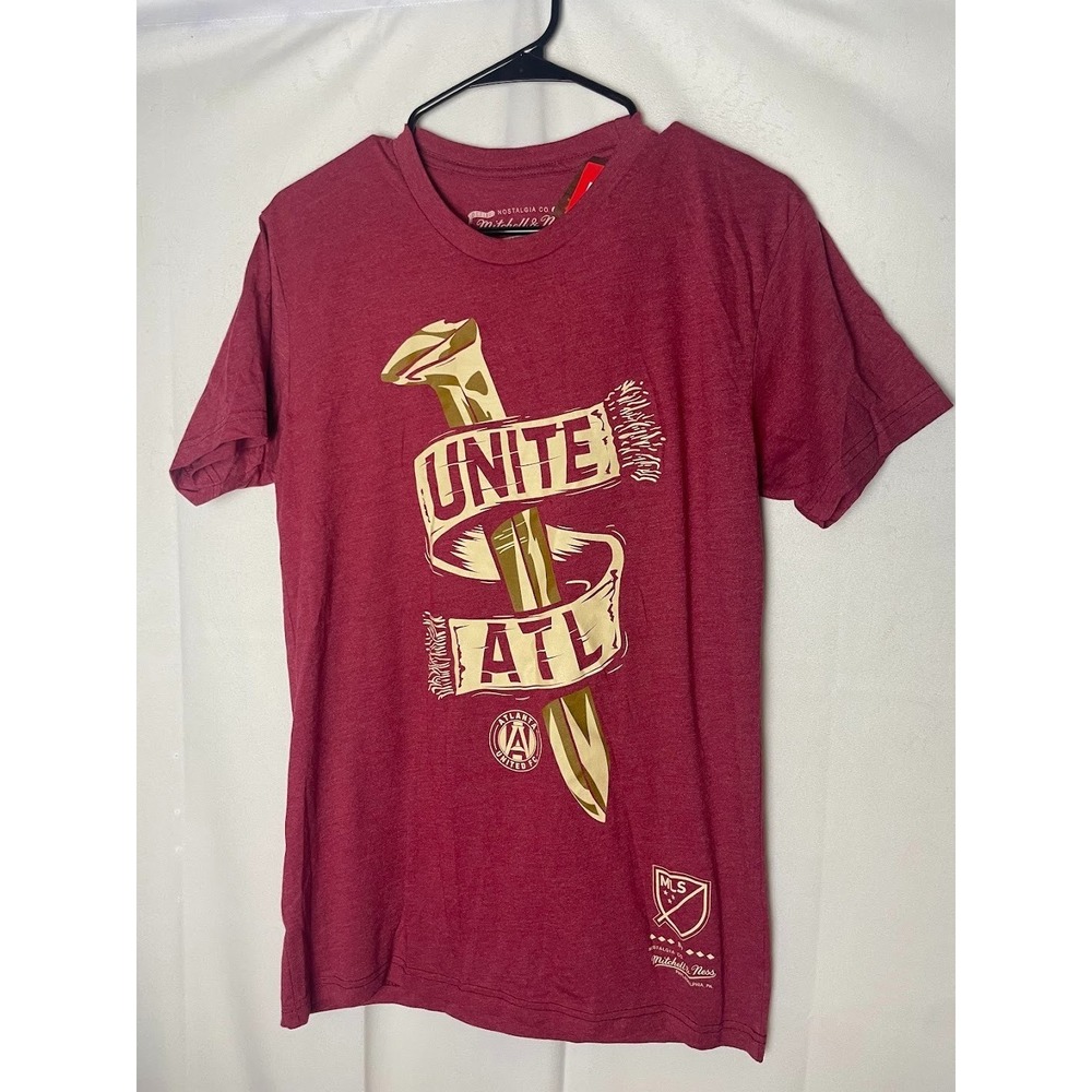 Mitchell & Ness Atlanta United MLS Soccer Men's T Shirt Red Size Small NWT